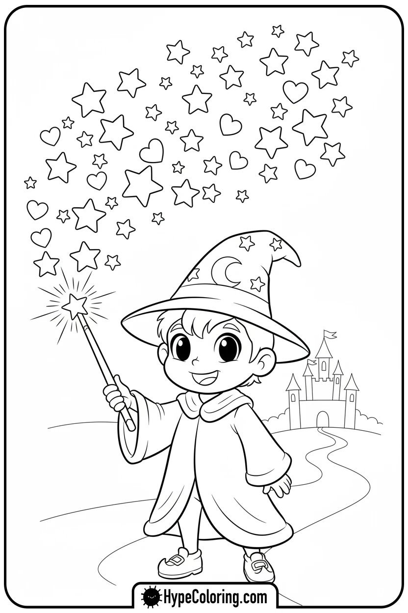 willt-with-magic-wand - willt coloring page