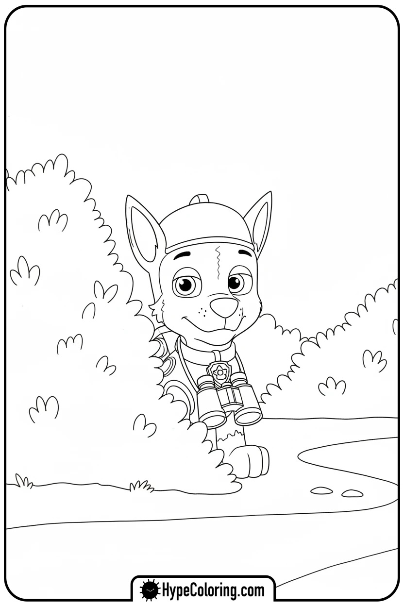 Click to download PDF chase-peeking-as-spy - chase coloring page
