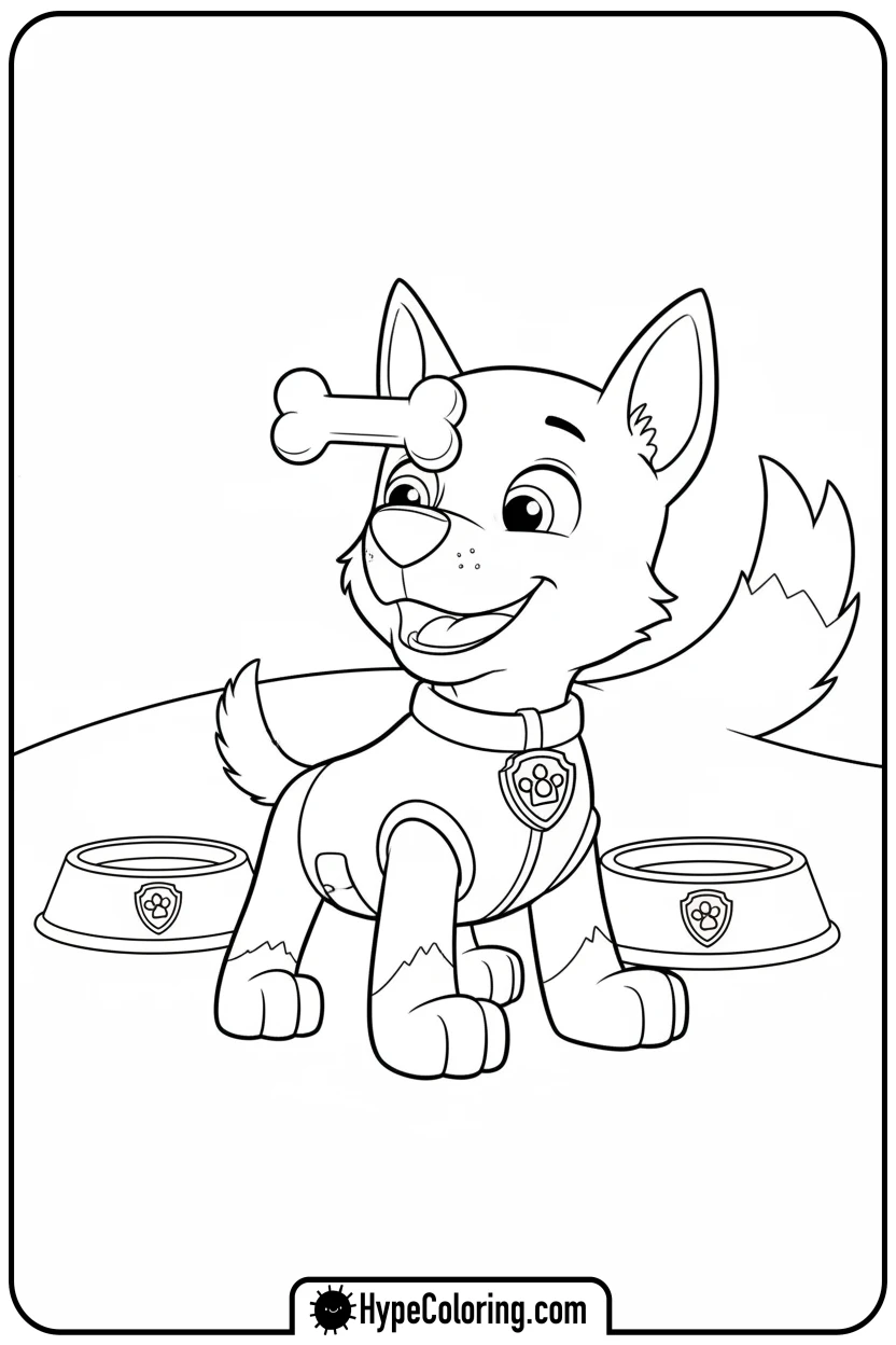 Click to download PDF chase-balancing-treat - chase coloring page