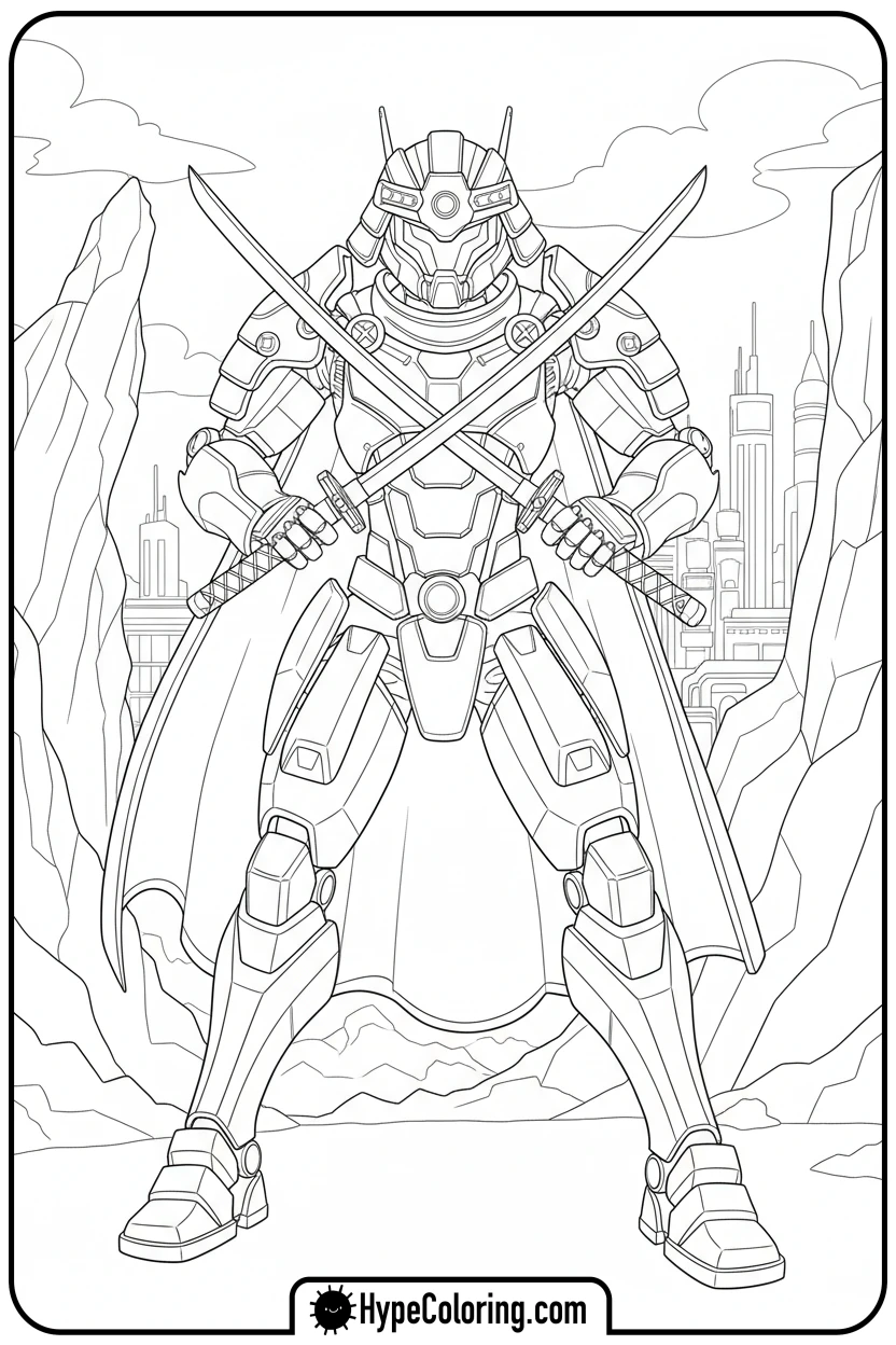 nya-in-samurai-x-mech - lego ninjago coloring pages