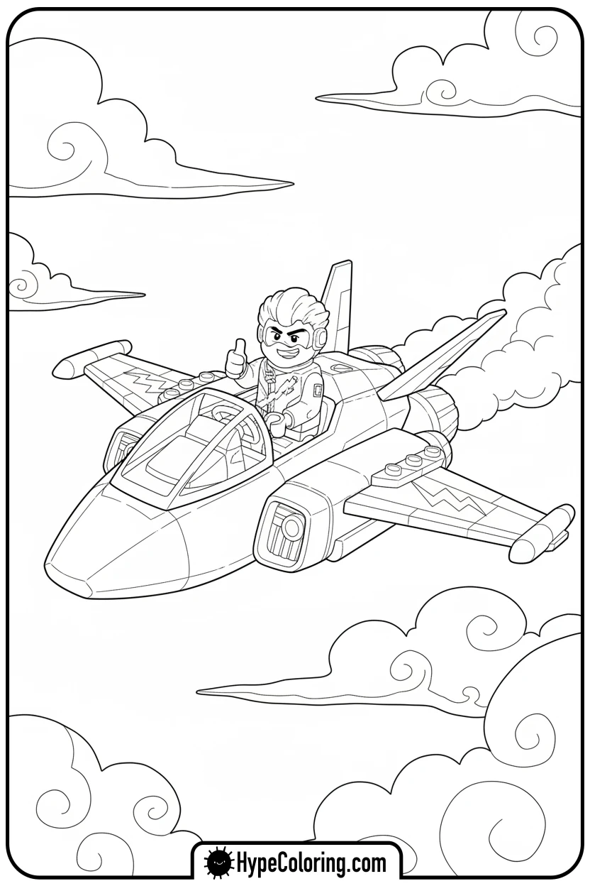 jay-in-storm-fighter-jet - lego ninjago coloring pages