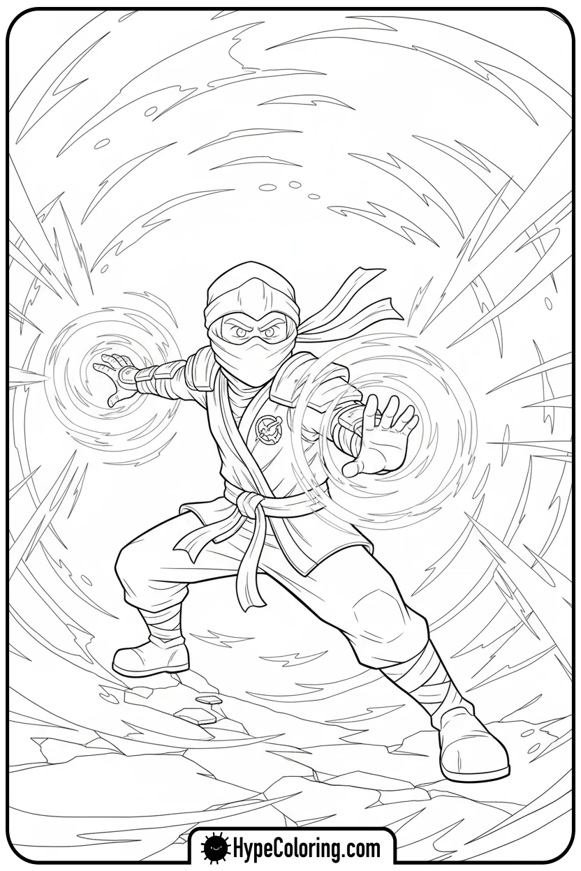 lloyd-using-golden-energy - lego ninjago coloring pages