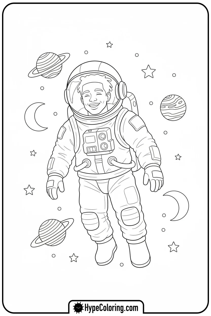 Click to download PDF juice-wrld-astronaut-in-space - juice wrld color page