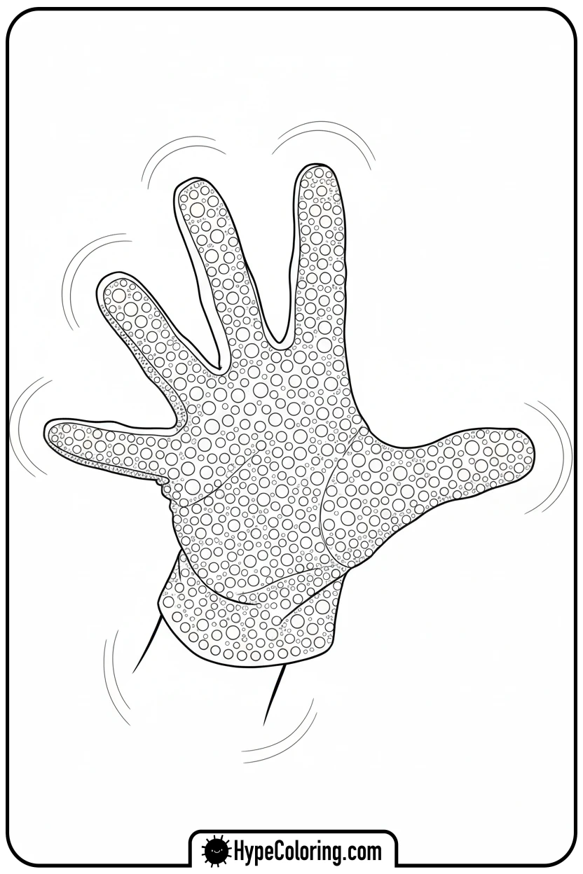 Click to download PDF mj-s-sparkly-glove-reaching-out - michael jackson coloring pages