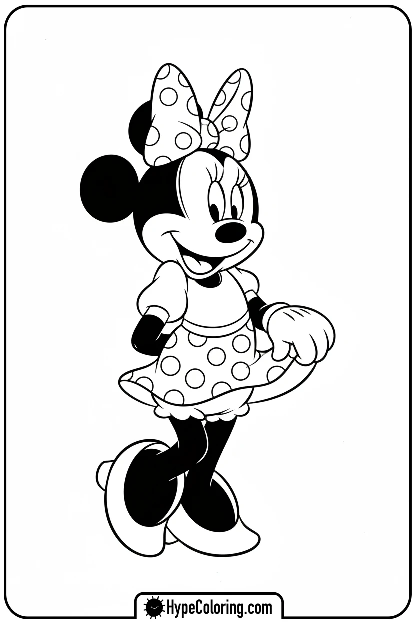minnie-mouse-curtsying - minnie mouse printable coloring pages