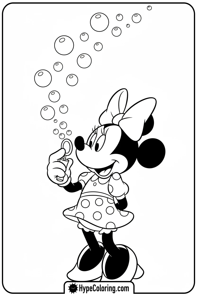 minnie-mouse-blowing-bubbles - minnie mouse printable coloring pages