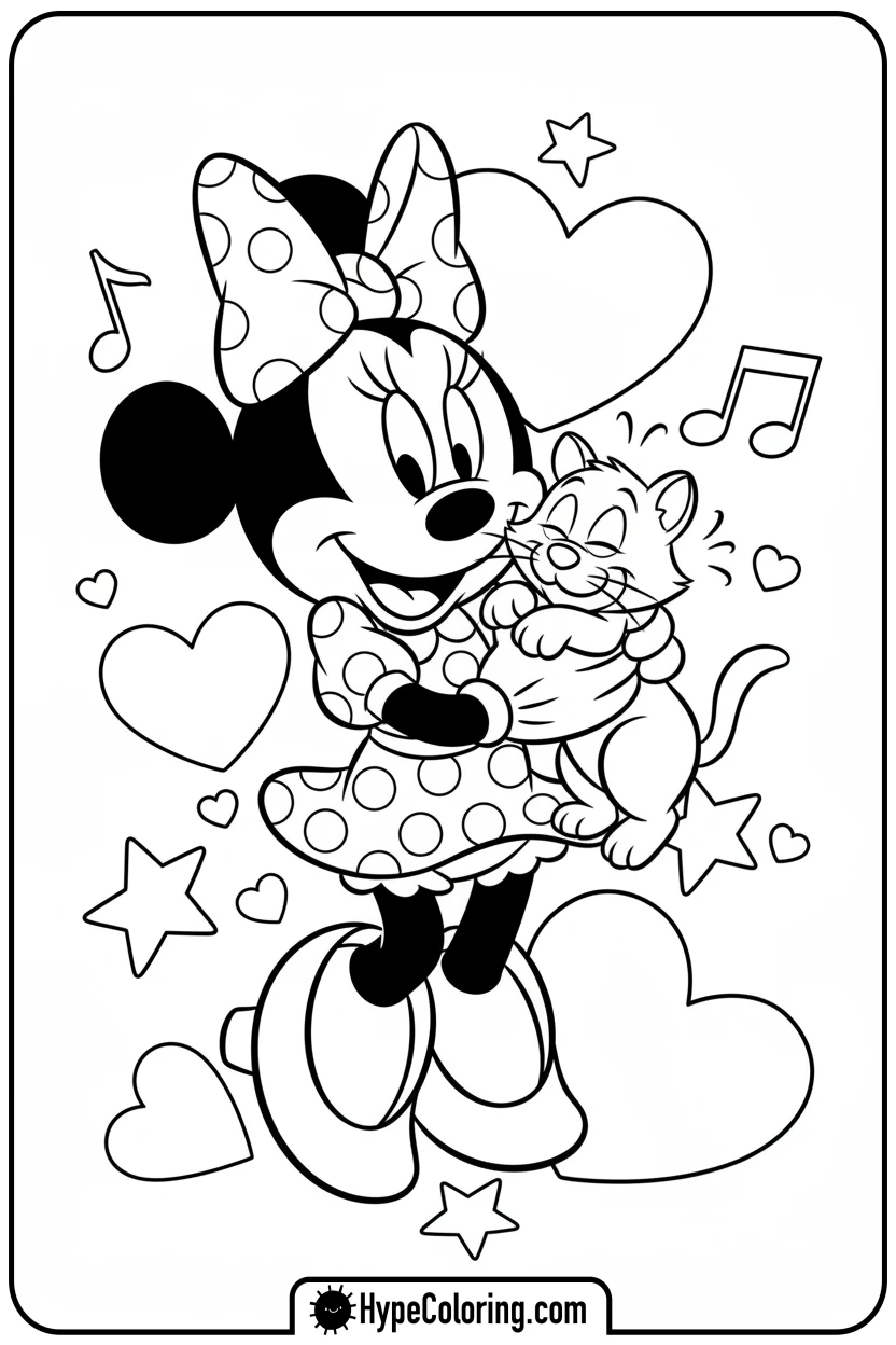 minnie-mouse-hugging-figaro - minnie mouse printable coloring pages