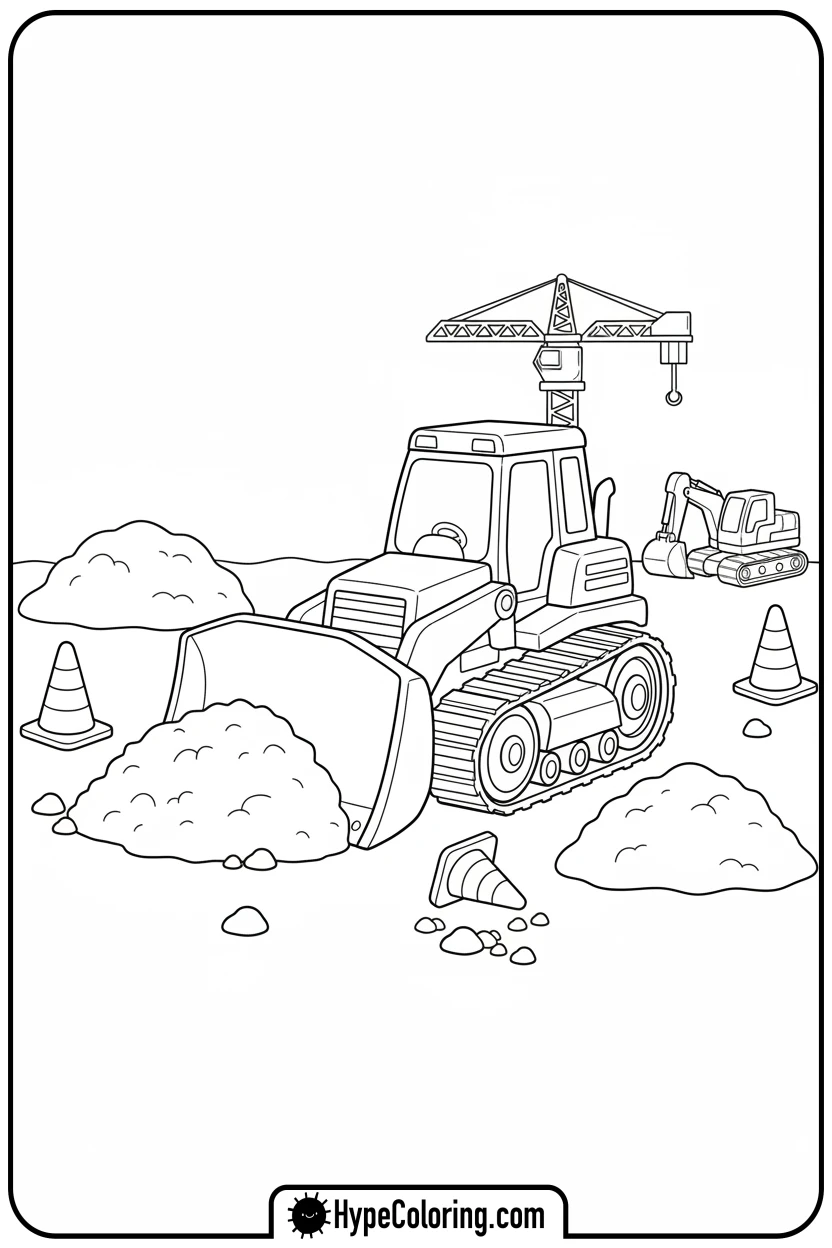 hot-wheels-construction-vehicle - leaf coloring page