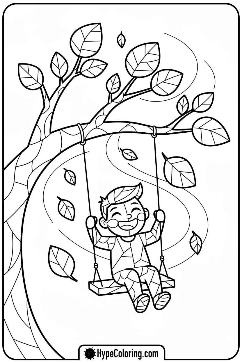 stained-glass-figure-swinging - stained glass coloring pages