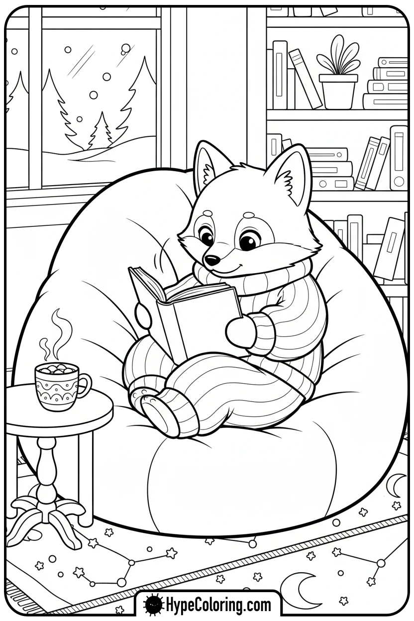 character-reading-a-book - bobbie goods coloring page