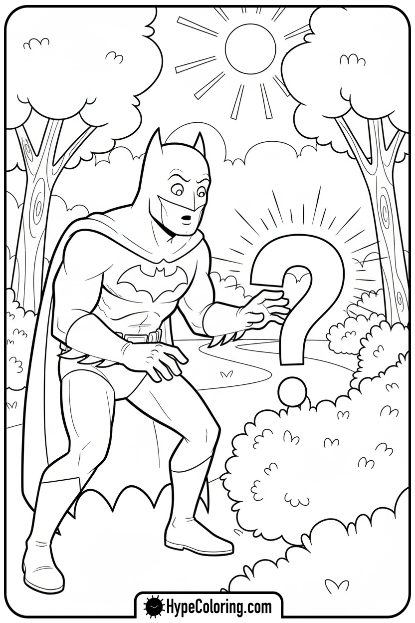 batman-finding-a-clue - coloring batman pages