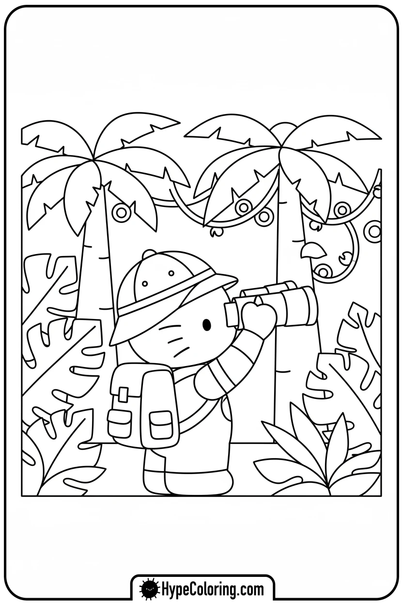 hello-kitty-explorer - Hello Kitty Pixel Art Coloring Pages