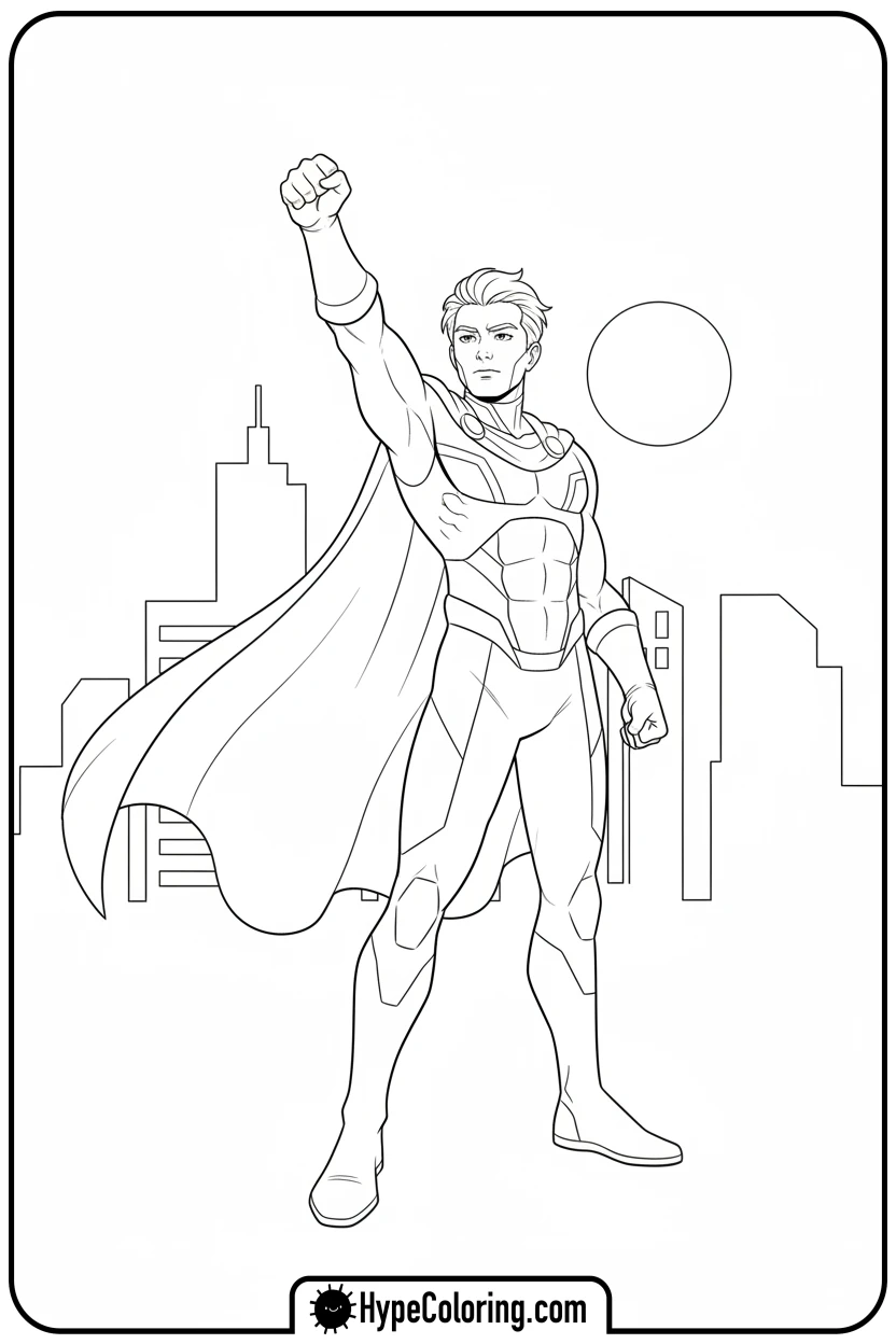 skz-character-in-heroic-pose - Skz Coloring Sheets